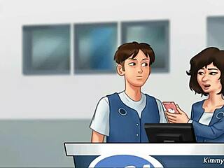summertime saga: manager’s daughter sucks dick at work