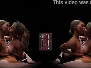 vreal 18k double titfuck with cum and dirty tongue kiss in 3d ffm