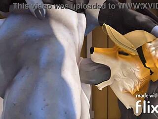 Fox Deepthroat Sucking In Furry Action
