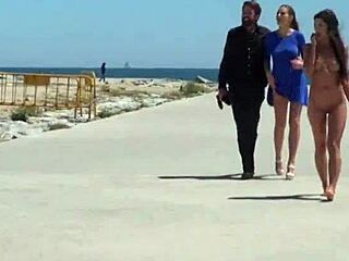 Petite Spanish Slave's Public Walk Hints At Dark Desires