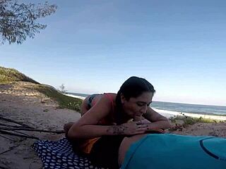 Raw African chick fucked hard in public beach