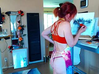 painting fierce in my tight thong