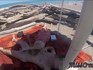 my french milf caught on nude beach