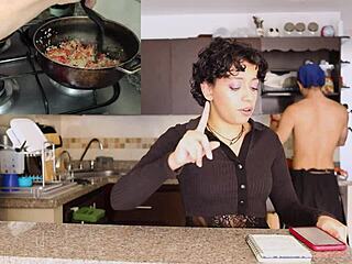 MY LATINA BABE HEATS UP WITH BIRYANI BEFORE A SPICY RIDE