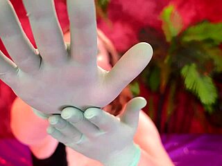 arya grander’s asmr gloves fetish clip