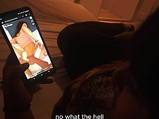 Watching porn on TikTok with stepsister turns hardcore