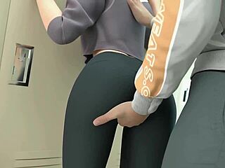 What happens after training in 3D cartoon sex?
