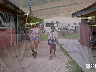 Sara Jay dominates Gia Love in wild pussy party