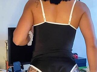 My naughty maid's daring solo tease