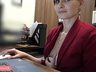 jeny smith gets naked at new job prank