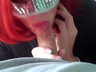 Redhead Wife Sucking Huge Cock At Home