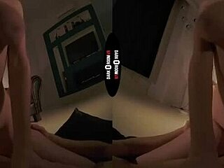 Rip panties off in dark room VR