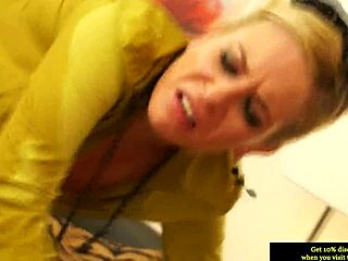 pissing slut plowed hard from behind in action
