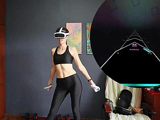 My VR workout turns into bold lesbian dance