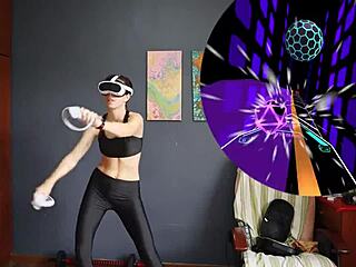 My VR workout turns into bold lesbian dance