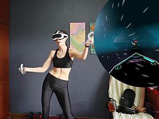 My VR workout turns into bold lesbian dance