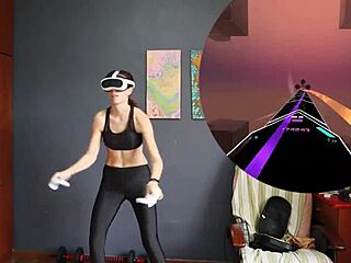 My VR workout turns into bold lesbian dance