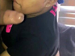 Pov king's wet ebony sucking session