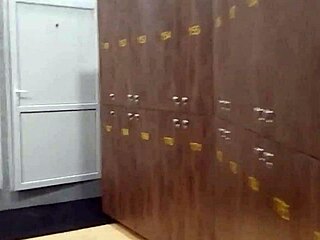 Pee And Dildo Play In Gym Shower Close-Up