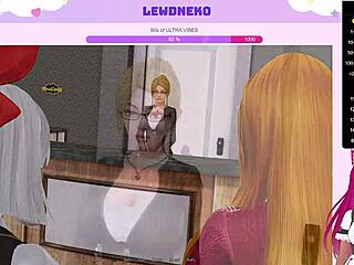Lewdneko's Steamy Harem Hotel Moment