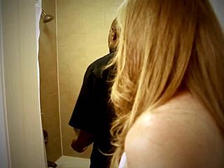 Shower Head Teaser Sucks Big Cock