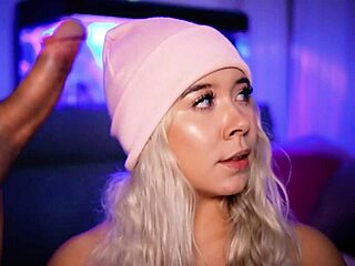 what makes this blonde suck cock so wildly?