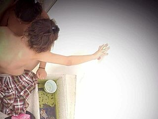 MILF AND DAUGHTER-IN-LAW BALCONY INTIMACY