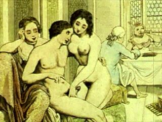 vintage hentai drawings hint at forbidden animated lust