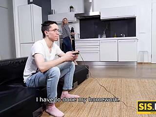 Porn Chick Seduces Stepbrother for Hot Fun Over Video Games