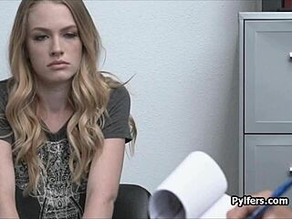 blonde teen bent over for hidden cam fuck