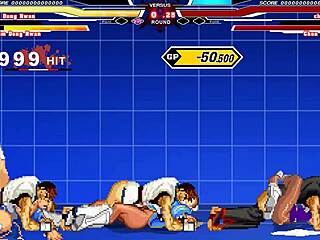 Chun-li in 6p anime sex with cartoon cumshot hentai action.