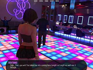 College miniskirt tease in wild nightclub dance