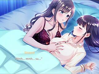 Teasing Shower Kiss in Anime