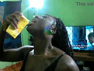 fernanda chocolatte gets bukake-style facial cum blast