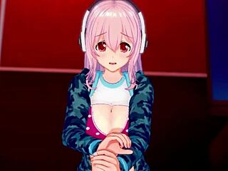 Super Sonico gets aroused modeling just for you