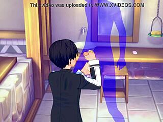 Kirito Handjob in Sword Art Online Yaoi Anime