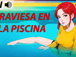 Hentai Joi’s Naughty Poolside Tease In Spanish