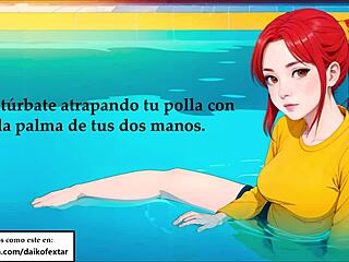 Hentai Joi’s Naughty Poolside Tease In Spanish