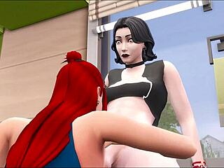 my goth girlfriend teases in 3d sims