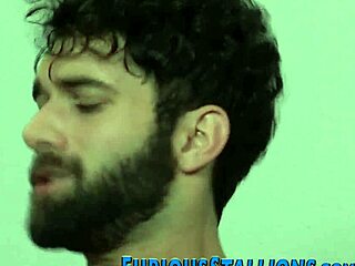 Gay hunk fingering ass before raw rimjob action