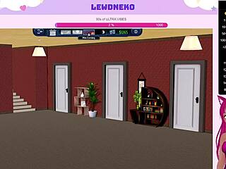 Vtuber Lewdneko Plays Harem Hotel with Vibrator