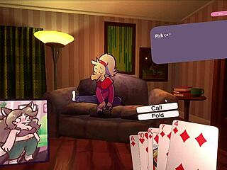 Furry Babes Strip in Steamy Poker