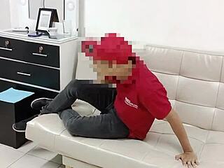 My boss pounds me hard alone at home
