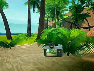 futanari monster girls photoshoot on desert island beach