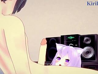 Inugami Korone and Nekomata Okayu intense vtuber hentai sex