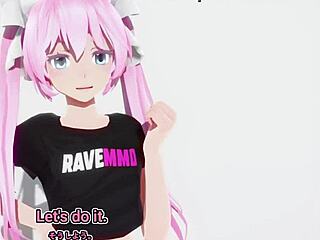 I watched anime girl ride huge cock
