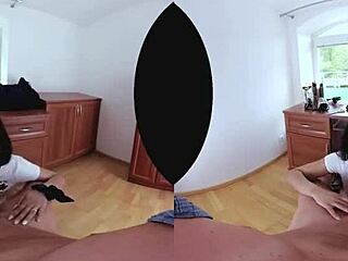 spanish brunette rides hard in pov