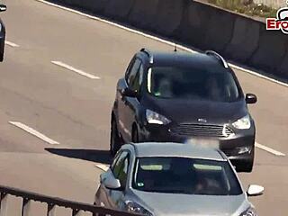 Public Sex On Berlin Autobahn With German Tattoo Babe