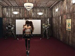 Cute Anime Brunette Banged in Fallout 4 Wardrobe