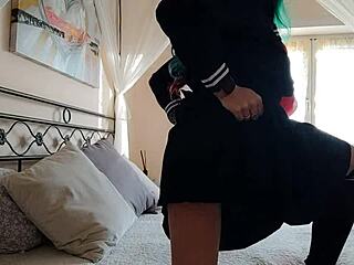 Nerdy party antics show upskirt views